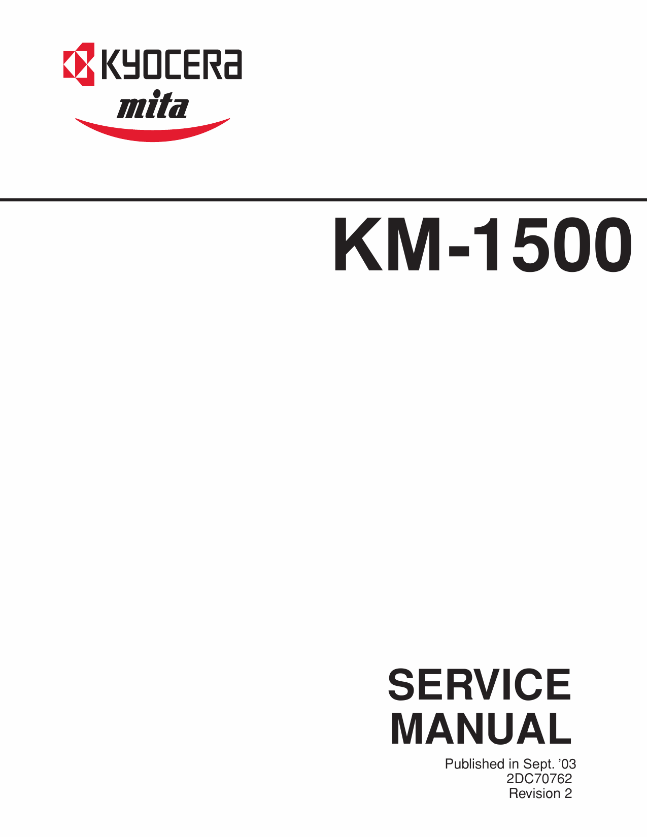 KYOCERA LaserPrinter FS-1500 Parts and Service Manual-1